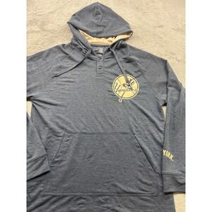 Cooperstown Collection New York Yankees Henley Soft Hoodie Blue Mens Large NWT